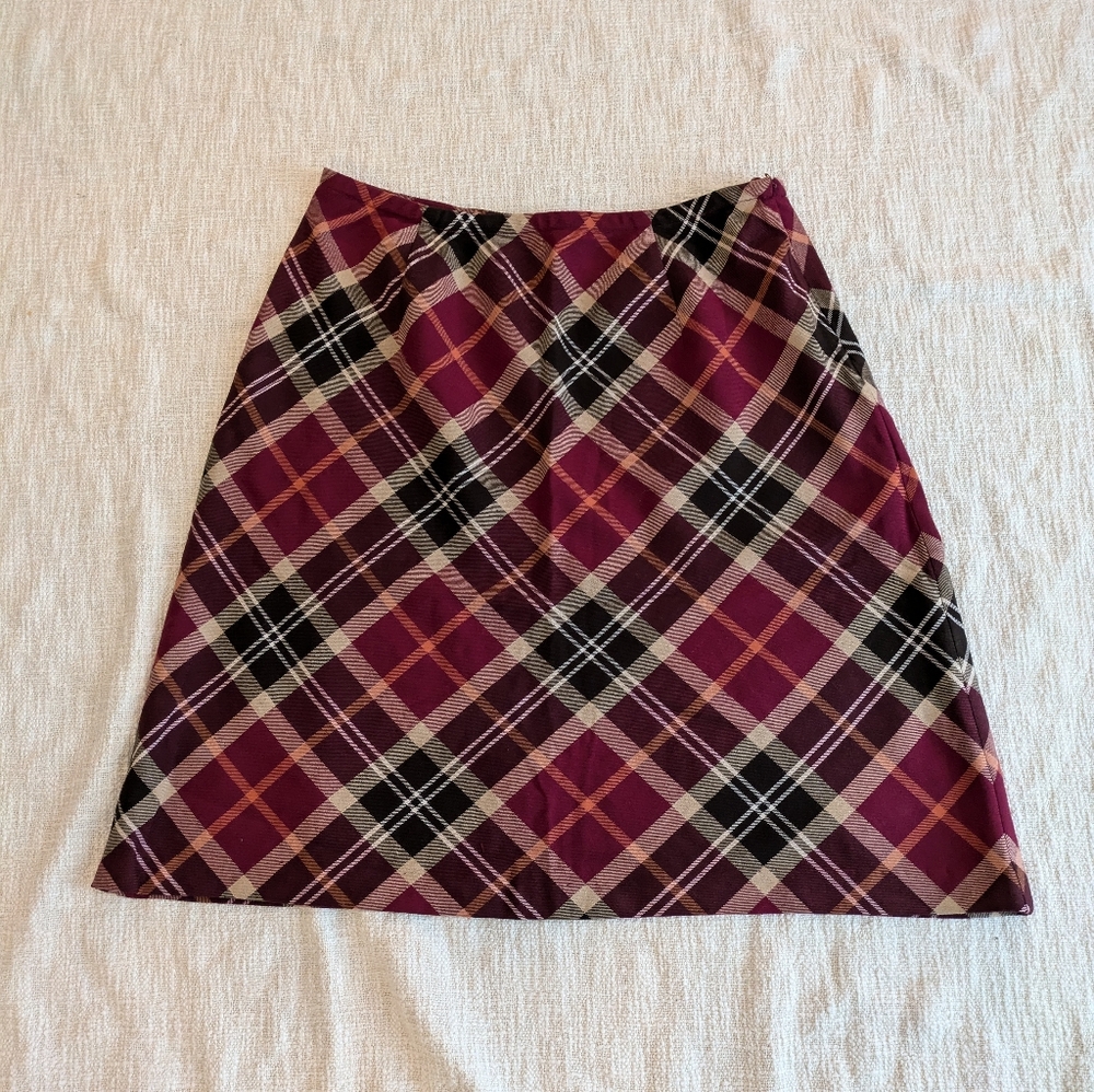 Vintage Liz Baker Plaid Skirt